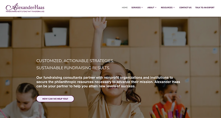 Screenshot of the Alexander Haas homepage