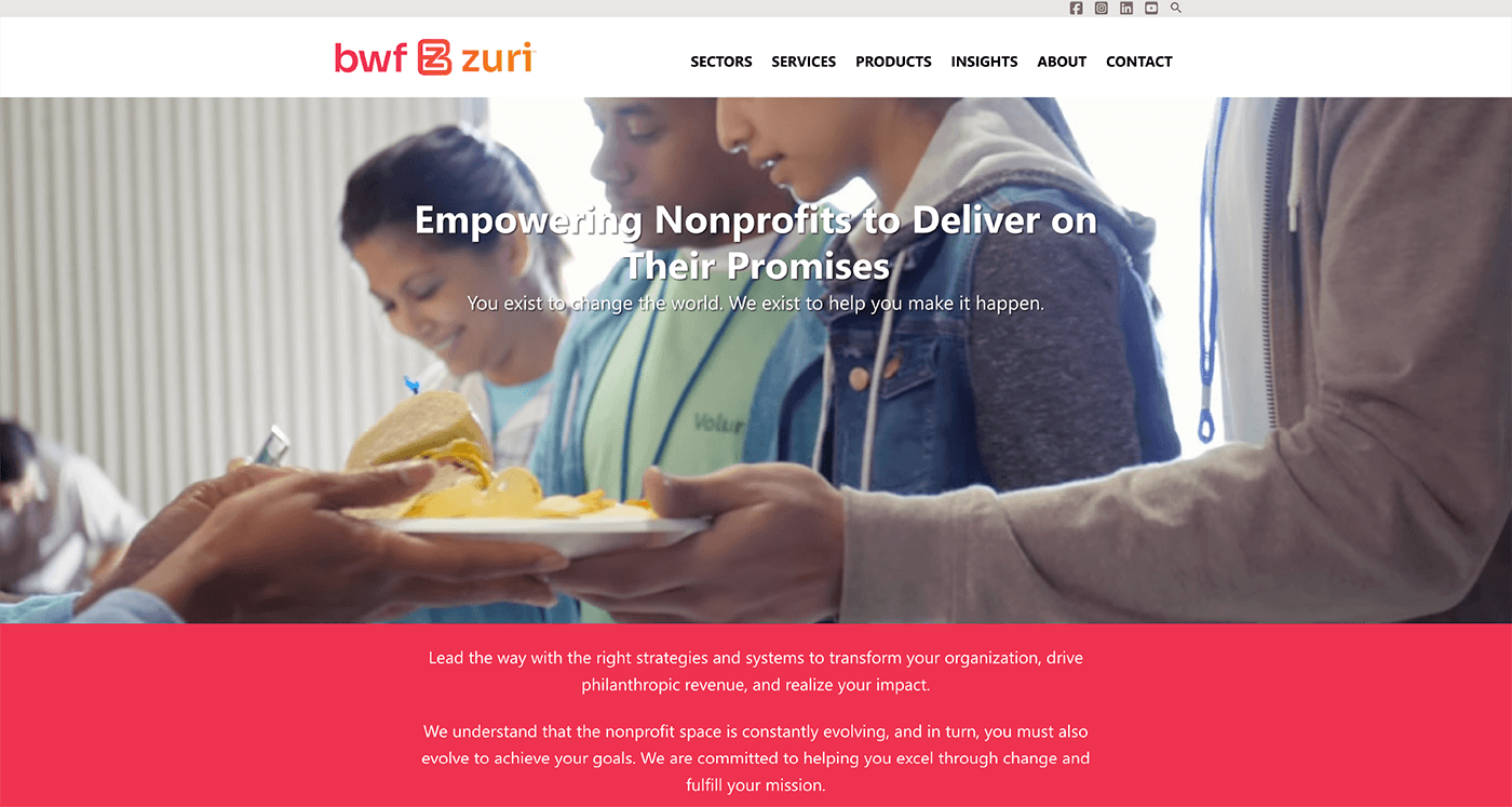 Screenshot of BWF's homepage