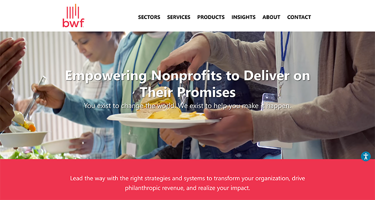 Screenshot of the BWF homepage