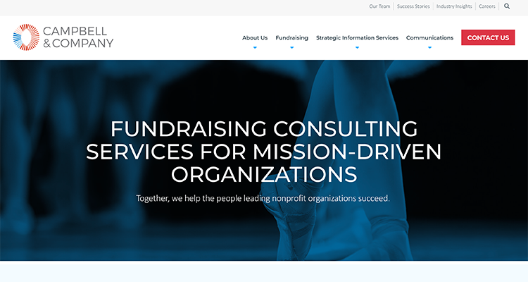 Screenshot of the Campbell & Company homepage