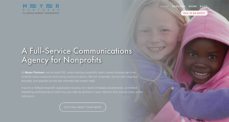 Screenshot of the Meyers Partners homepage