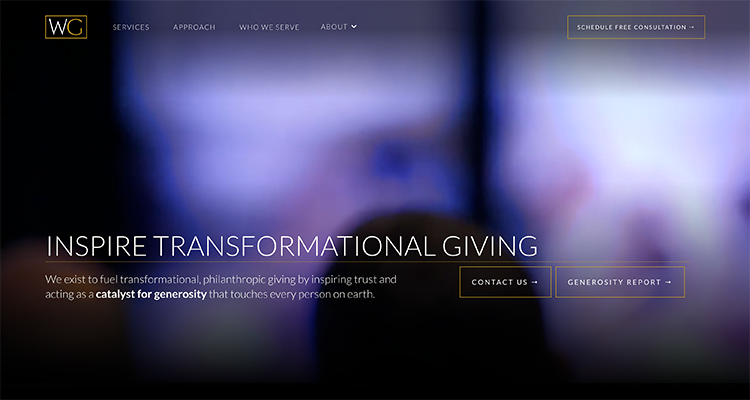 Screenshot of the Westfall Gold homepage